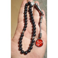 3 Crescent Hematite Tesbih | Turkish Prayer Beads 